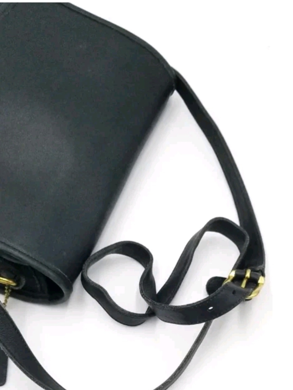 Coach Navy Blue Leather Crossbody with Gold Turn-Lock - Picture 6 of 16